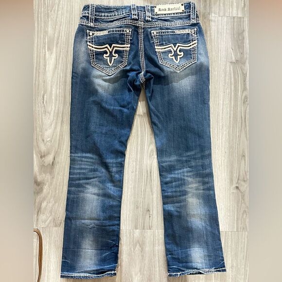 Rock Revival Jacklyn Capri Blue Denim Designed exclusive for Buckle E8388P24 - Picture 2 of 13